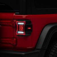 Raxiom 18-22 Jeep Wrangler JL Axial Series Plateau LED Tail Lights- Black Housing (Smoked Lens) - Lights