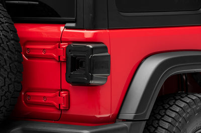 Raxiom 18-22 Jeep Wrangler JL Axial Series Plateau LED Tail Lights- Black Housing (Smoked Lens) - Lights