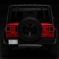 Raxiom 18-22 Jeep Wrangler JL Axial Series Plateau LED Tail Lights- Black Housing (Smoked Lens) - Lights