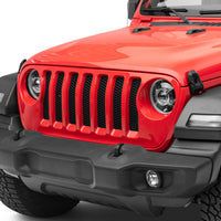 Raxiom 18-22 Jeep Wrangler JL/ JT 9-Inch LED Headlights w/ DRL and Halo- Black Housing (Clear Lens) - Lights
