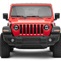 Raxiom 18-22 Jeep Wrangler JL/ JT 9-Inch LED Headlights w/ DRL and Halo- Black Housing (Clear Lens) - Lights