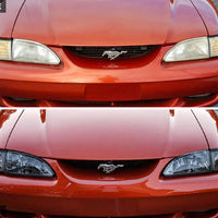 Raxiom 94-98 Mustang Axial Series Cobra Style Headlights- Black Housing (Clear Lens) - Lights
