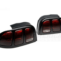 Raxiom 96-98 Ford Mustang Tail Lights- Black Housing (Smoked Lens) - Lights