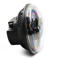 Raxiom 97-18 Jeep Wrangler TJ/JK Axial 7-Inch LED Headlights w/ DRL- Black Housing (Clear Lens) - Lights
