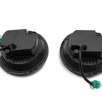 Raxiom 97-18 Jeep Wrangler TJ/JK Axial 7-Inch LED Headlights w/ DRL- Black Housing (Clear Lens) - Lights