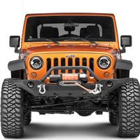 Raxiom 97-18 Jeep Wrangler TJ/JK Axial Halo Headlights w/ DRL Amber Signals- Blk Hsng (Clear Lens) - Lights