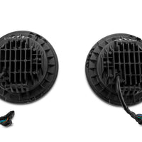 Raxiom 97-18 Jeep Wrangler TJ/JK Axial Halo Headlights w/ DRL Amber Signals- Blk Hsng (Clear Lens) - Lights
