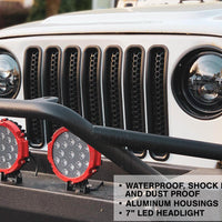 Raxiom 97-18 Jeep Wrangler TJ/JK Axial Series LED Daymaker Headlights- Black Housing (Clear Lens) - Lights