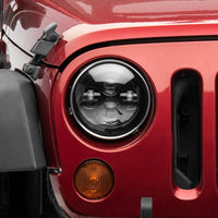 Raxiom 97-18 Jeep Wrangler TJ/JK Axial Series LED Daymaker Headlights- Black Housing (Clear Lens) - Lights