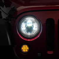 Raxiom 97-18 Jeep Wrangler TJ/JK Axial Series LED Daymaker Headlights- Chrome Housing (Clear Lens) - Lights