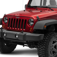 Raxiom 97-18 Jeep Wrangler TJ/JK Axial Series LED Daymaker Headlights- Black Housing (Clear Lens) - Lights