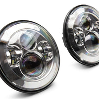 Raxiom 97-18 Jeep Wrangler TJ/JK Axial Series LED Daymaker Headlights- Chrome Housing (Clear Lens) - Lights
