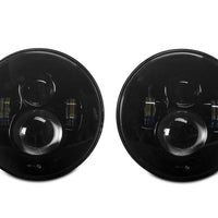 Raxiom 97-18 Jeep Wrangler TJ/JK Axial Series LED Daymaker Headlights- Black Housing (Clear Lens) - Lights