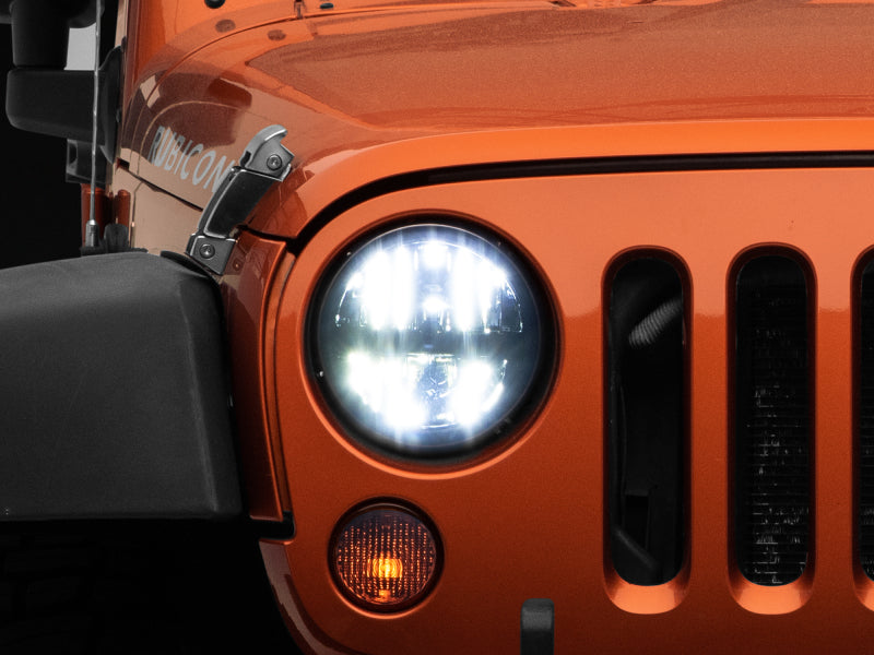 Raxiom 97-18 Jeep Wrangler TJ/JK Axial Series LED Headlights- Black Housing (Clear Lens) - Lights