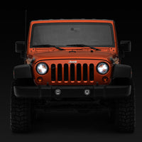 Raxiom 97-18 Jeep Wrangler TJ/JK Axial Spider LED Headlight w/ Amber DRL- Chrome Hsng (Clear Lens) - Lights
