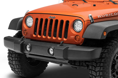 Raxiom 97-18 Jeep Wrangler TJ/JK Axial Spider LED Headlight w/ Amber DRL- Chrome Hsng (Clear Lens) - Lights
