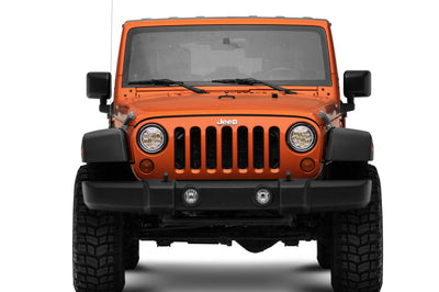 Raxiom 97-18 Jeep Wrangler TJ/JK Axial Spider LED Headlight w/ Amber DRL- Chrome Hsng (Clear Lens) - Lights