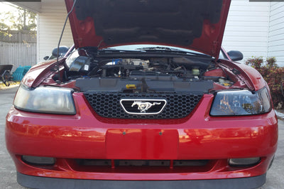 Raxiom 99-04 Ford Mustang Axial Series OE Style Headlights- Black Housing (Smoked Lens) - Lights