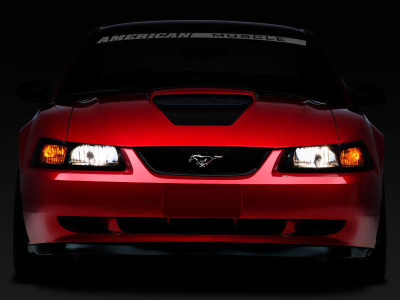 Raxiom 99-04 Ford Mustang Axial Series OE Style Headlights- Black Housing (Smoked Lens) - Lights
