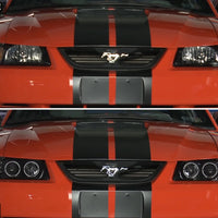 Raxiom 99-04 Ford Mustang Dual LED Halo Projector Headlights- Black Housing (Smoked Lens) - Lights