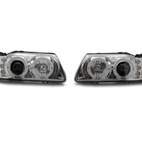 Raxiom 99-04 Ford Mustang Dual LED Halo Projector Headlights- Chrome Housing (Clear Lens) - Lights