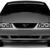 Raxiom 99-04 Ford Mustang Dual LED Halo Projector Headlights- Chrome Housing (Clear Lens) - Lights