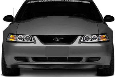 Raxiom 99-04 Ford Mustang Dual LED Halo Projector Headlights- Chrome Housing (Clear Lens) - Lights