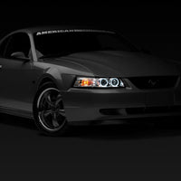 Raxiom 99-04 Ford Mustang Dual LED Halo Projector Headlights- Chrome Housing (Clear Lens) - Lights