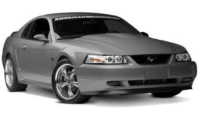 Raxiom 99-04 Ford Mustang Dual LED Halo Projector Headlights- Chrome Housing (Clear Lens) - Lights