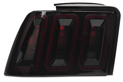 Raxiom 99-04 Ford Mustang Excluding 99-01 Cobra Icon LED Tail Lights- Black Housing (Smoked Lens) - Lights