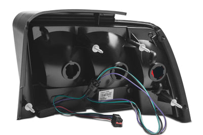 Raxiom 99-04 Ford Mustang Excluding 99-01 Cobra Icon LED Tail Lights- Black Housing (Smoked Lens) - Lights