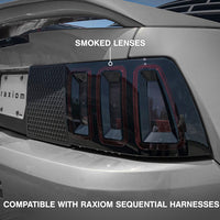 Raxiom 99-04 Ford Mustang Excluding 99-01 Cobra Icon LED Tail Lights- Black Housing (Smoked Lens) - Lights