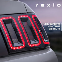 Raxiom 99-04 Ford Mustang Excluding 99-01 Cobra Icon LED Tail Lights- Black Housing (Smoked Lens) - Lights