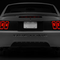 Raxiom 99-04 Ford Mustang Excluding 99-01 Cobra Icon LED Tail Lights- Black Housing (Smoked Lens) - Lights