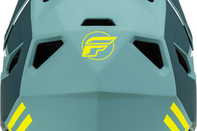 FLY RACING Rayce Bicycle Helmet Matte Blue Stone/Hi Vis Lg - Helmets