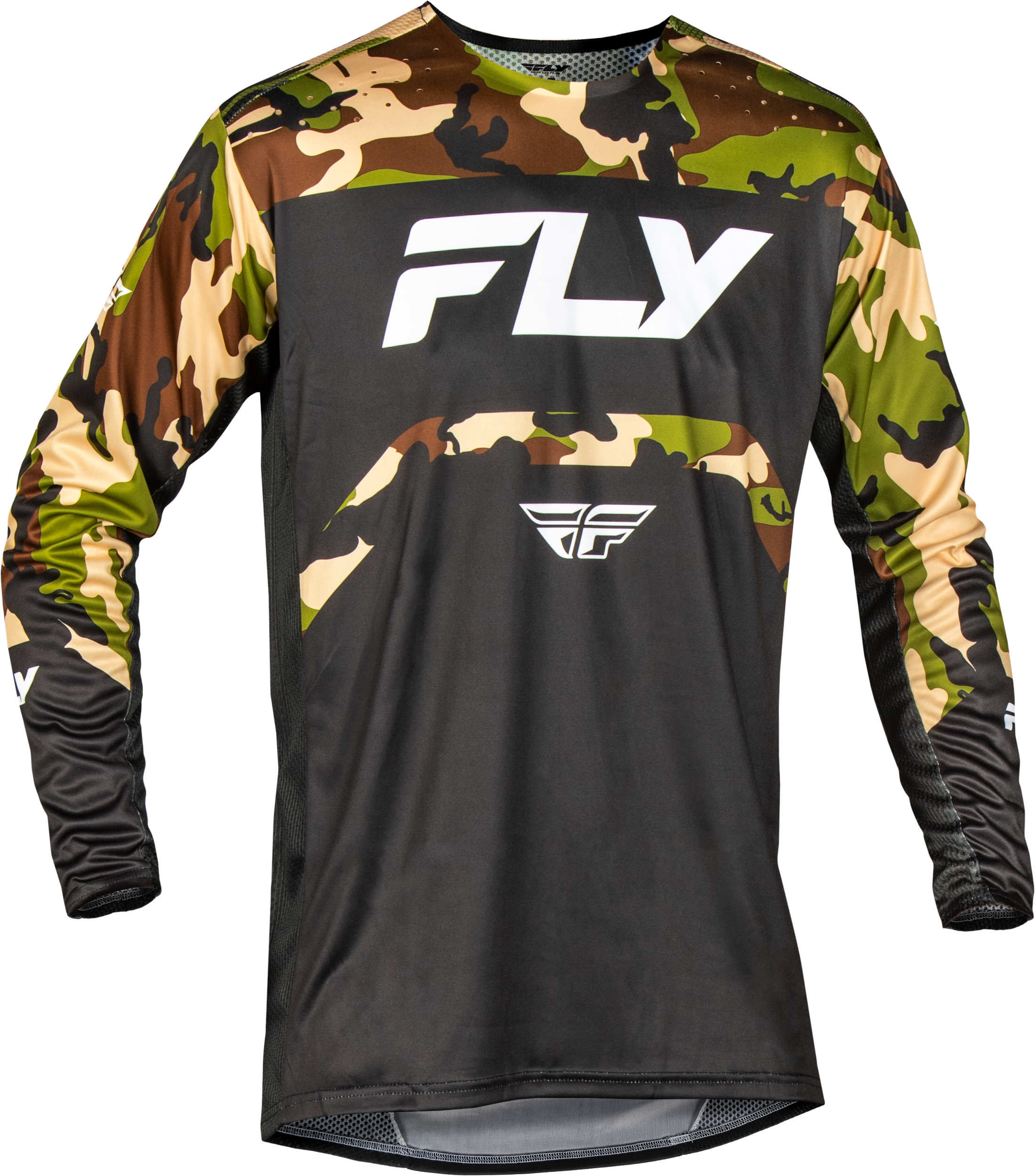 Fly Racing Rayce Bicycle Jersey White/black/gold Xl - Black/Camo / Medium - Collection