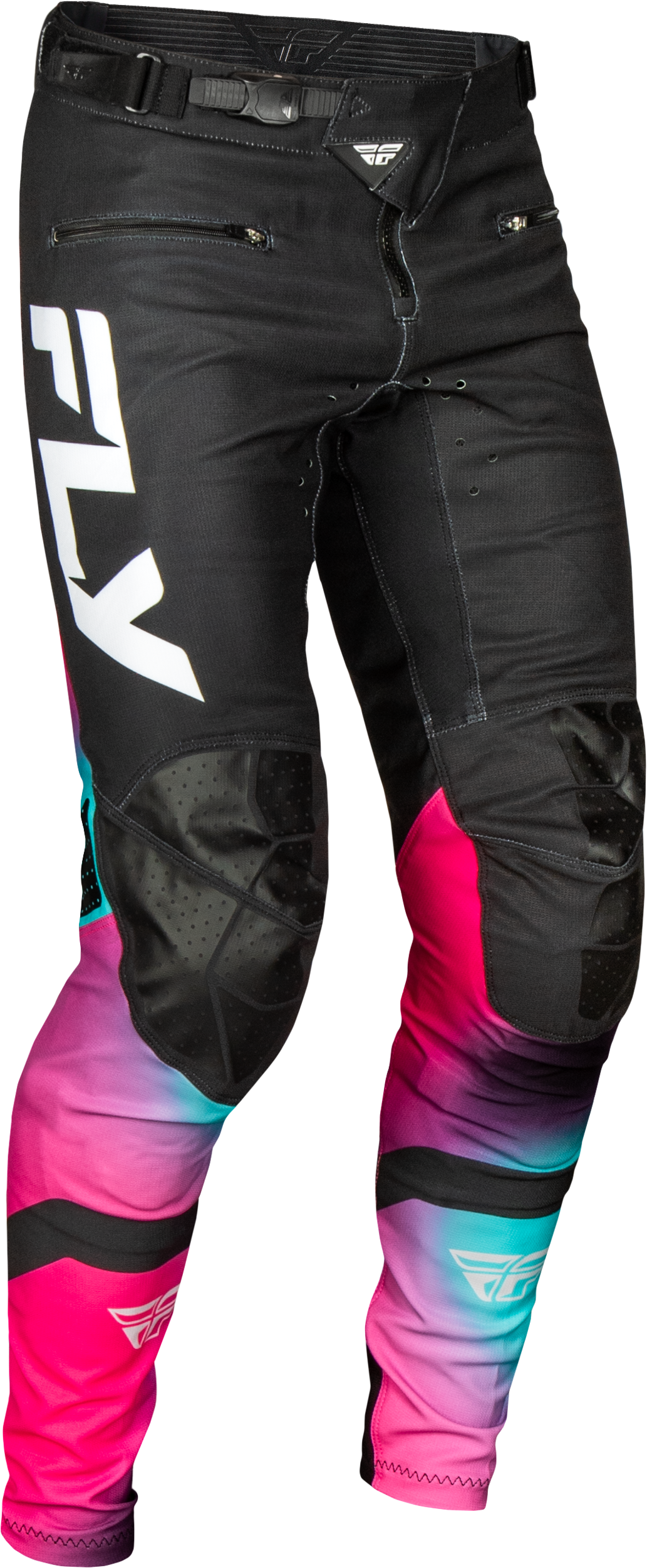 FLY RACING Rayce Bicycle Pant Ca/Ny Fuschia/Black/Teal Sz 18