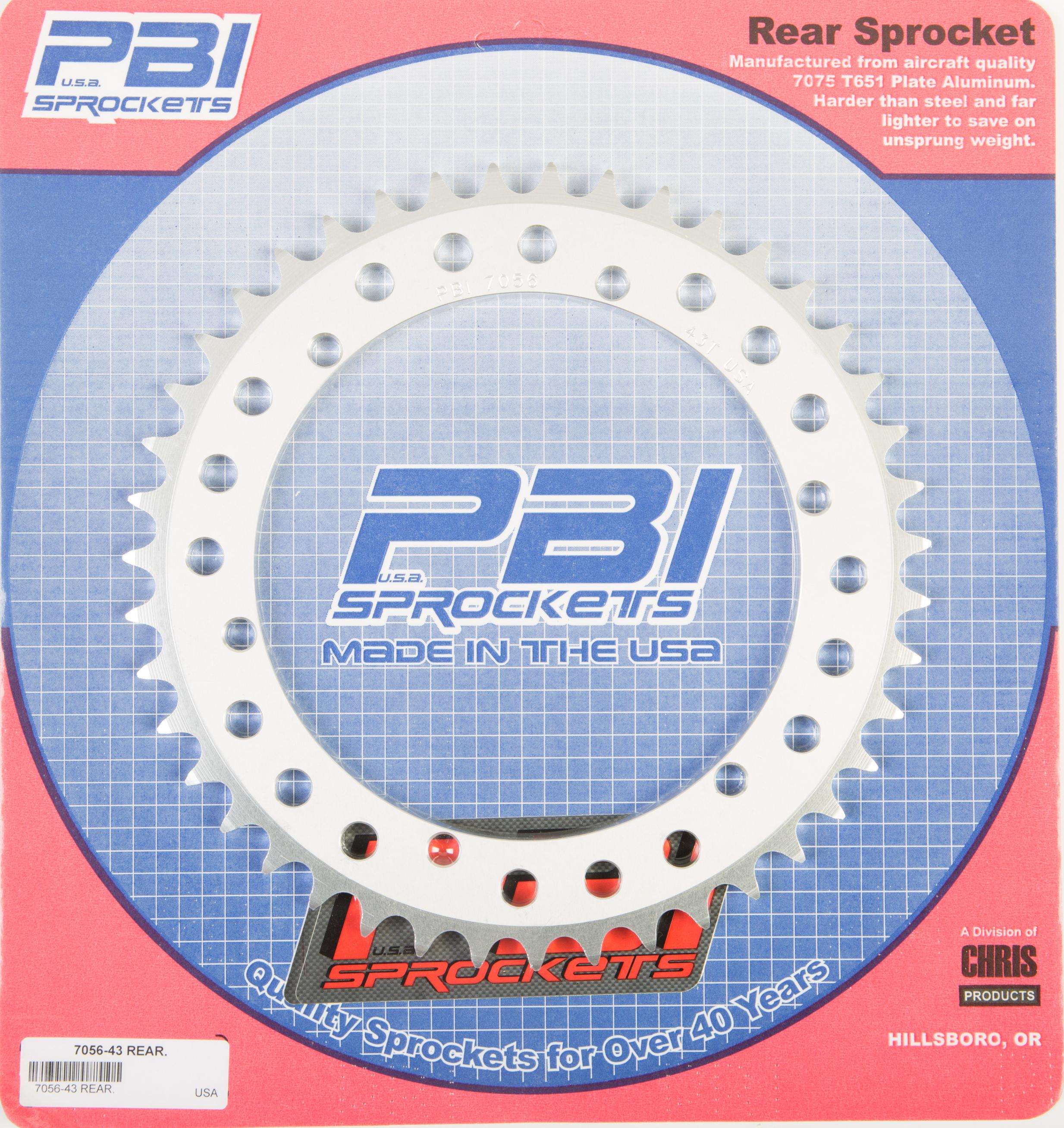 Pbi Rear Sprocket Aluminum 43t-520 Yam