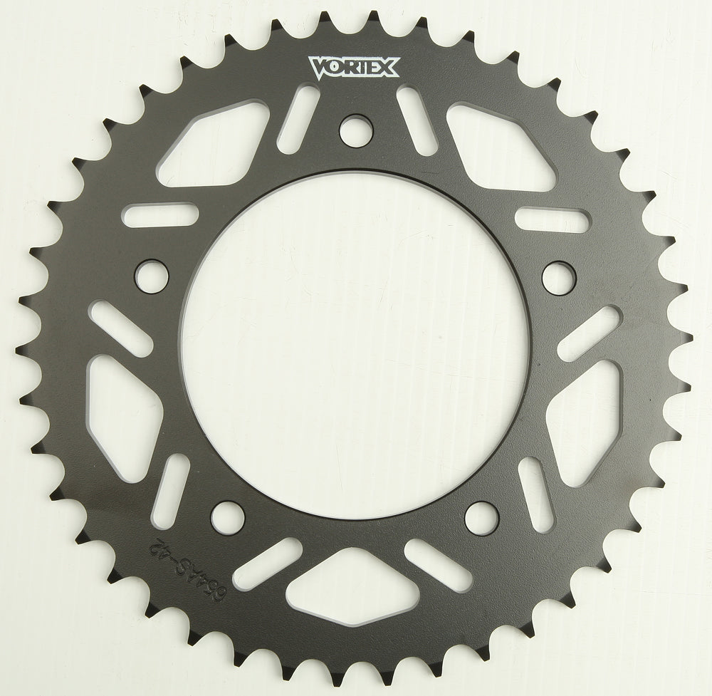 Vortex Rear Sprocket Steel 42t-520 Blk Yam