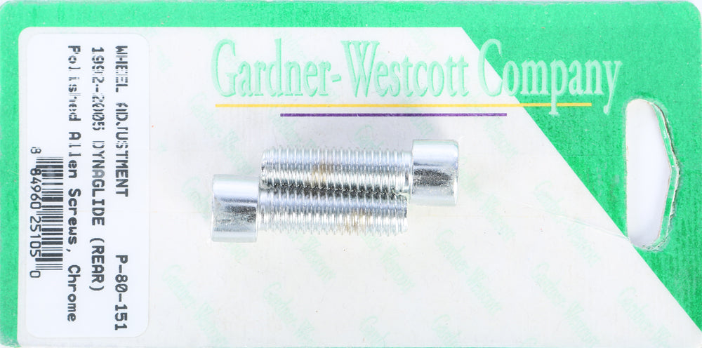 Gardnerwestcott Rear Wheel Adjustment Bolts 92-06 Dyna Models - Harddrive Products