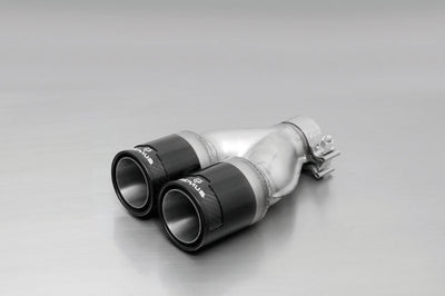 Remus 2005 Seat Toledo 1.6L 84mm Black Chrome Straight w/Carbon Insert Tail Pipe Set (Pair) - Exhaust Mufflers & Tips