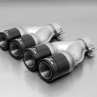 Remus 2006 Peugeot 207 1.4L/1.6L 84mm Black Chrome Straight w/Carbon Insert Tail Pipe Set - Exhaust Mufflers & Tips