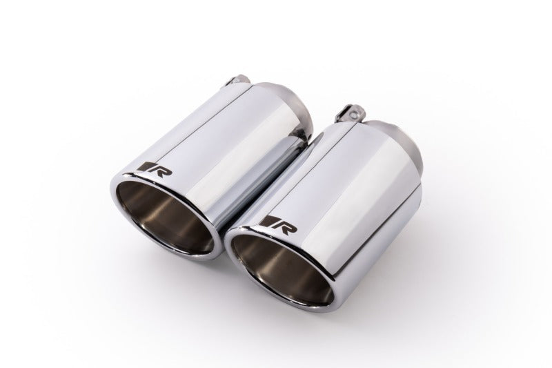 Remus Stainless Steel 102mm Angled Chrome w/Adj Clamp Tail Pipe Set (Pair) - Exhaust Mufflers & Tips