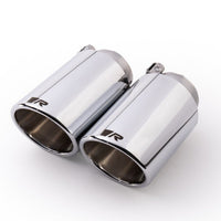 Remus Stainless Steel 102mm Angled Chrome w/Adj Clamp Tail Pipe Set (Pair) - Exhaust Mufflers & Tips