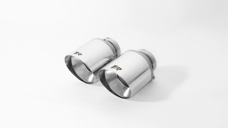 Remus Stainless Steel 102mm Short Style Straight Chrome Tail Pipe Set (Pair) - Exhaust Mufflers & Tips