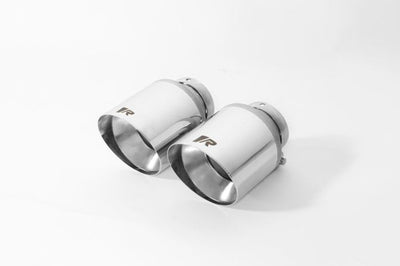 Remus Stainless Steel 102mm Short Style Straight Chrome Tail Pipe Set (Pair) - Exhaust Mufflers & Tips