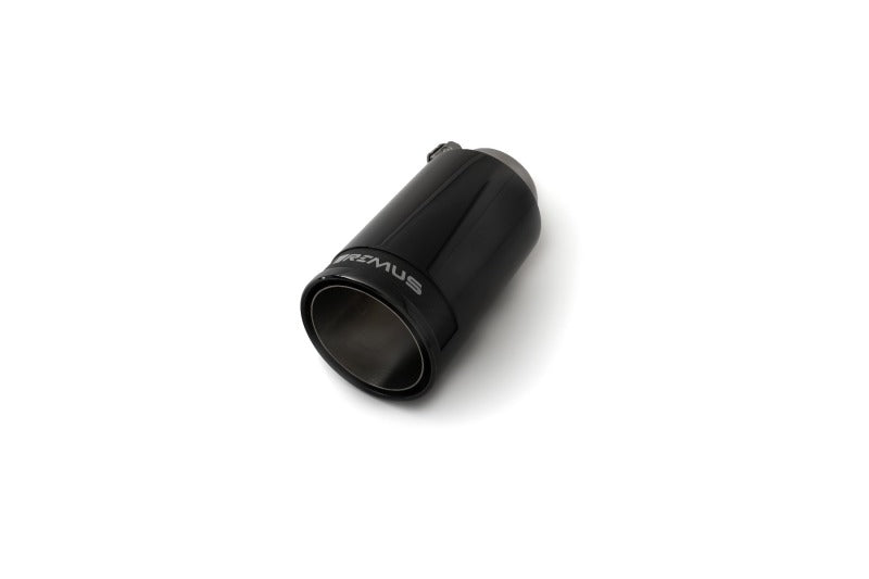 Remus Stainless Steel 98mm Black Chrome Straight w/Carbon Insert Tail Pipe (Single) - Exhaust Mufflers & Tips