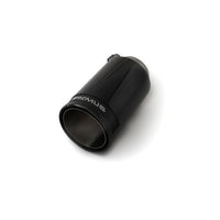 Remus Stainless Steel 98mm Black Chrome Straight w/Carbon Insert Tail Pipe (Single) - Exhaust Mufflers & Tips