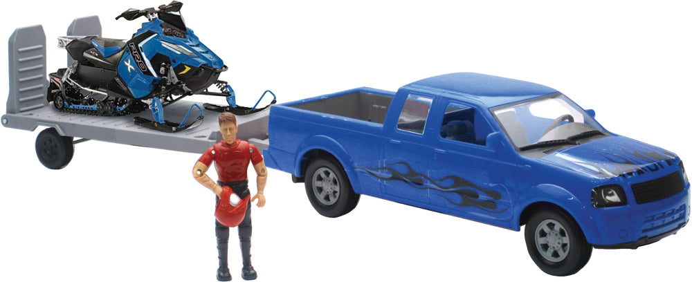 New-ray Replica 1:18 Trk/trailer/sled Truck Blue/polaris Blue - Apparel Collection