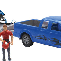 New-ray Replica 1:18 Trk/trailer/sled Truck Blue/polaris Blue - Apparel Collection